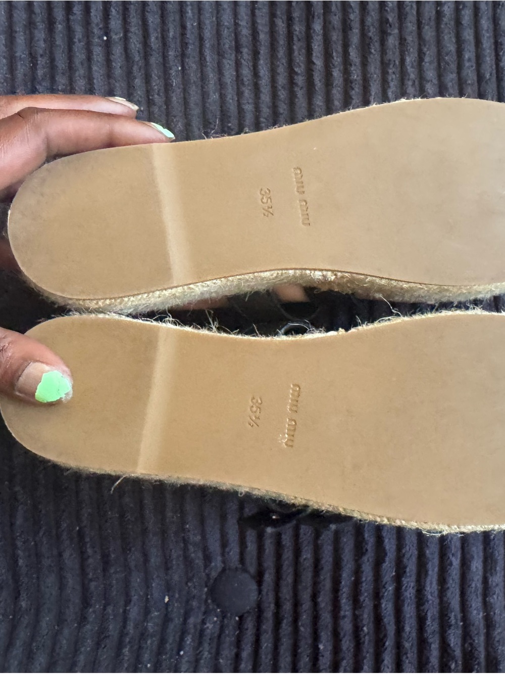 Miu Miu Brown Satin Ballet espadrille with Black Double Buckle Straps size 35.5 - Picture 8 of 8